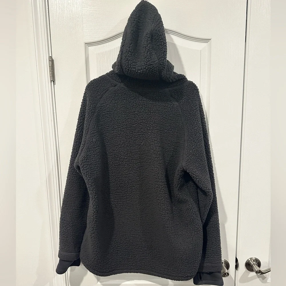 C9 Champion Men's Sherpa Lined Fleece Hooded Jacket - Charcoal Grey, Large